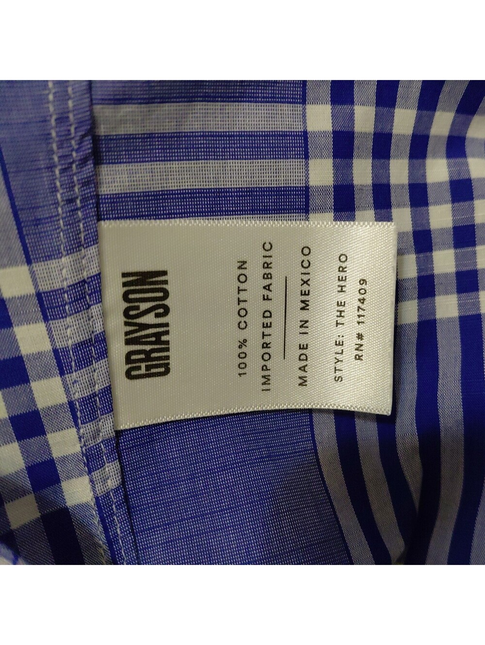 Grayson by Frank & Eileen ladies Shirt The Hero Plaid Size S EUC Cotton #942 - Picture 9 of 9